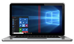 Cambia schermo del notebook - Schermo del laptop danneggiato con linee verticali