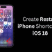 Shortcut to restart iPhone in iOS 18