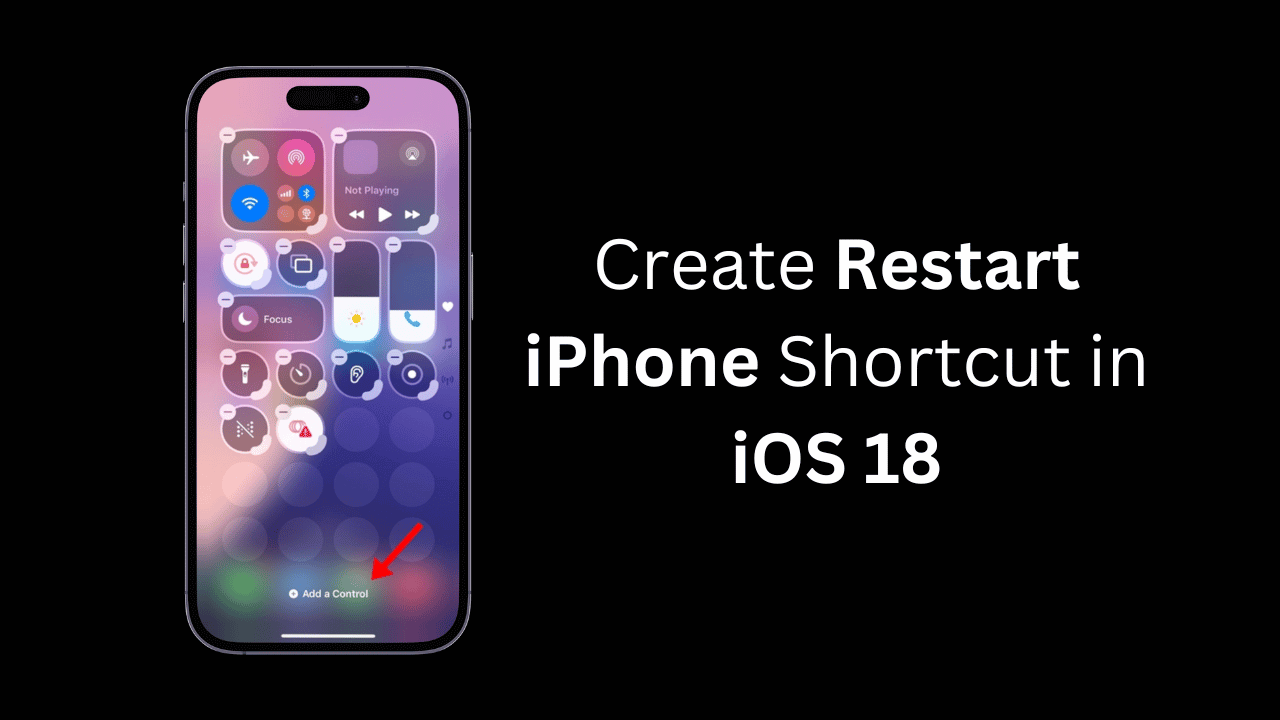 iOS 18 में iPhone को पुनः आरंभ करने का शॉर्टकट