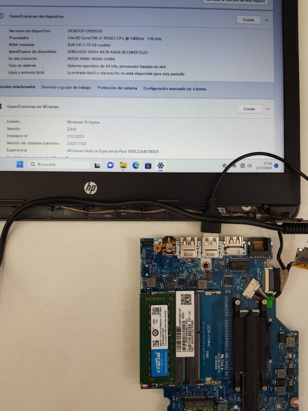 Placa Madre Hp 240 G7 I5 - Testeo.