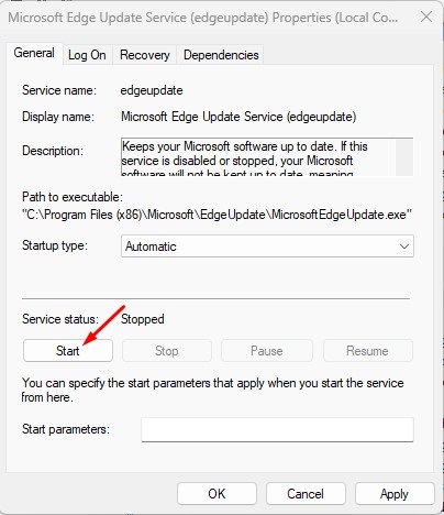 Microsoft Edge uppdateras inte på Windows 11? 50 Tjänststatus