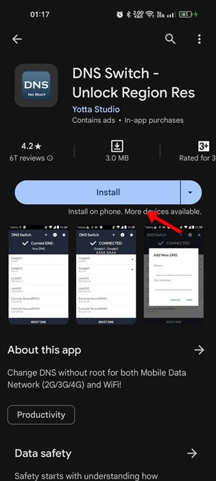 1. Descargue e instale el Conmutador DNS