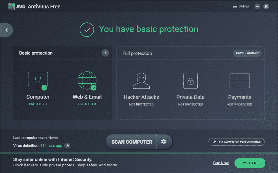 برنامج AVG AntiVirus مجاني