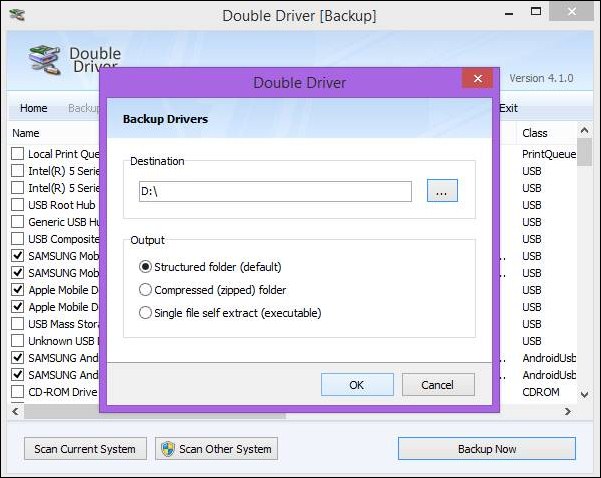 Selecciona la ubicación y haz clic en el botón 'Backup Now'