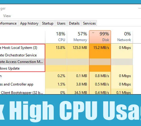 Cómo arreglar el uso elevado de disco, CPU y memoria del Servicio de Host: Sistema Local.