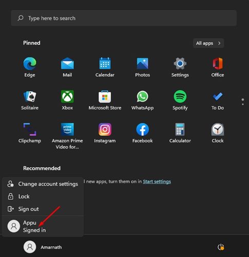 Find all connected users through the start menu