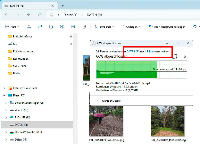 ความปลอดภัยไอที: 10 นิสัยต้องห้ามในการปกป้องข้อมูลของคุณ ⚠️🔒 16 ใน Windows Explorer ความแตกต่างนั้นแทบจะสังเกตไม่เห็นเลย: ในกรณีนี้ รูปภาพและวิดีโอจะถูกย้ายแทนที่จะคัดลอก สิ่งนี้อาจทำให้ความปลอดภัยของข้อมูลแย่ลงมากกว่าจะดีขึ้น
