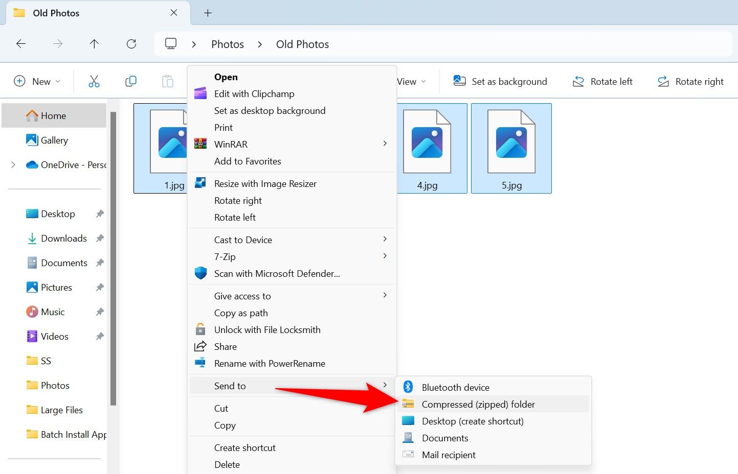 Transferencias Windows 11: 7 consejos para velocidad récord ⚡🔥 18 Enviar a > Carpeta comprimida (zipped) resaltado para archivos en el Explorador de Archivos.