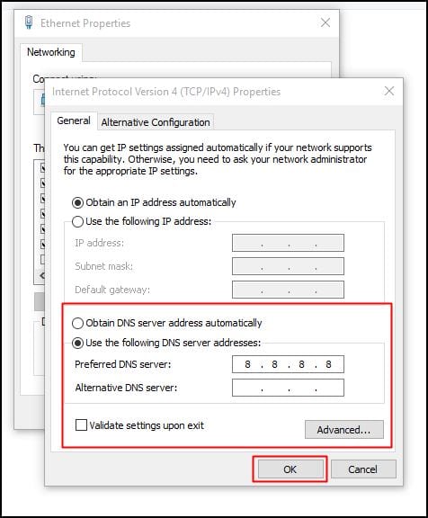 Zmień ustawienia DNS