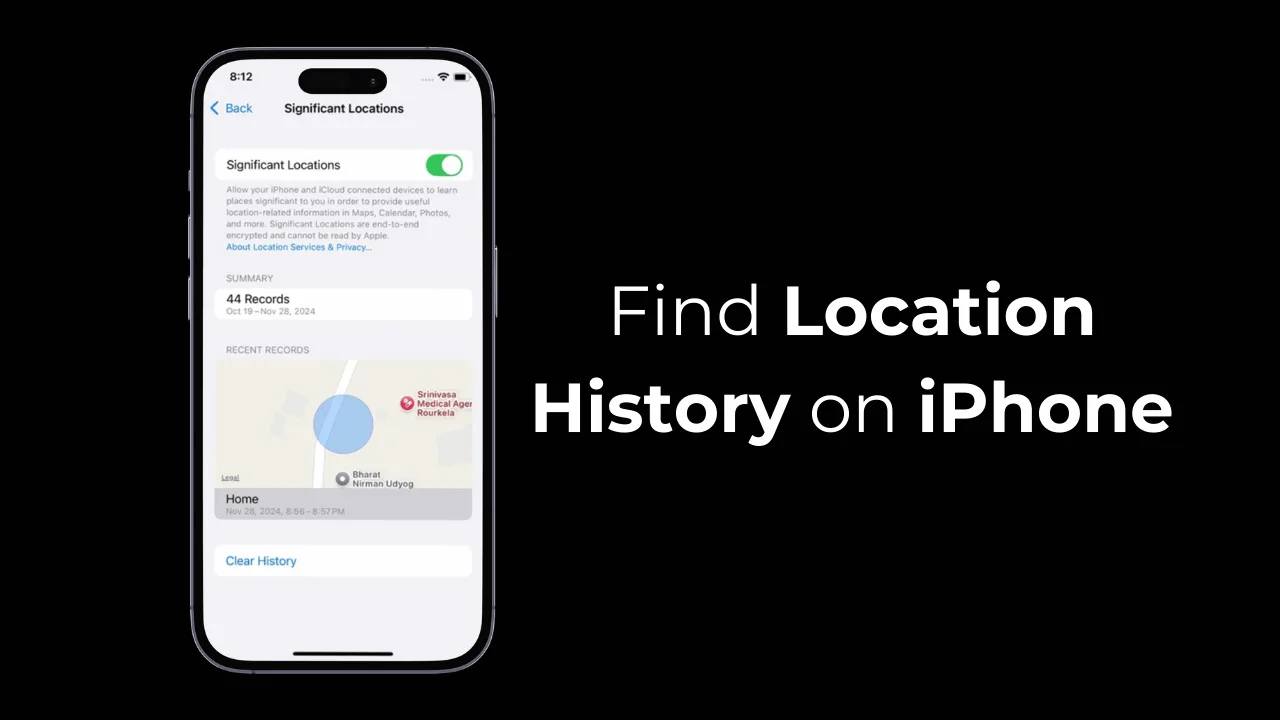 Guide till åtkomst till platshistorik på din iPhone