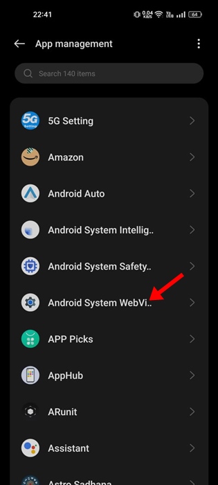 Tampilan Web Sistem Android