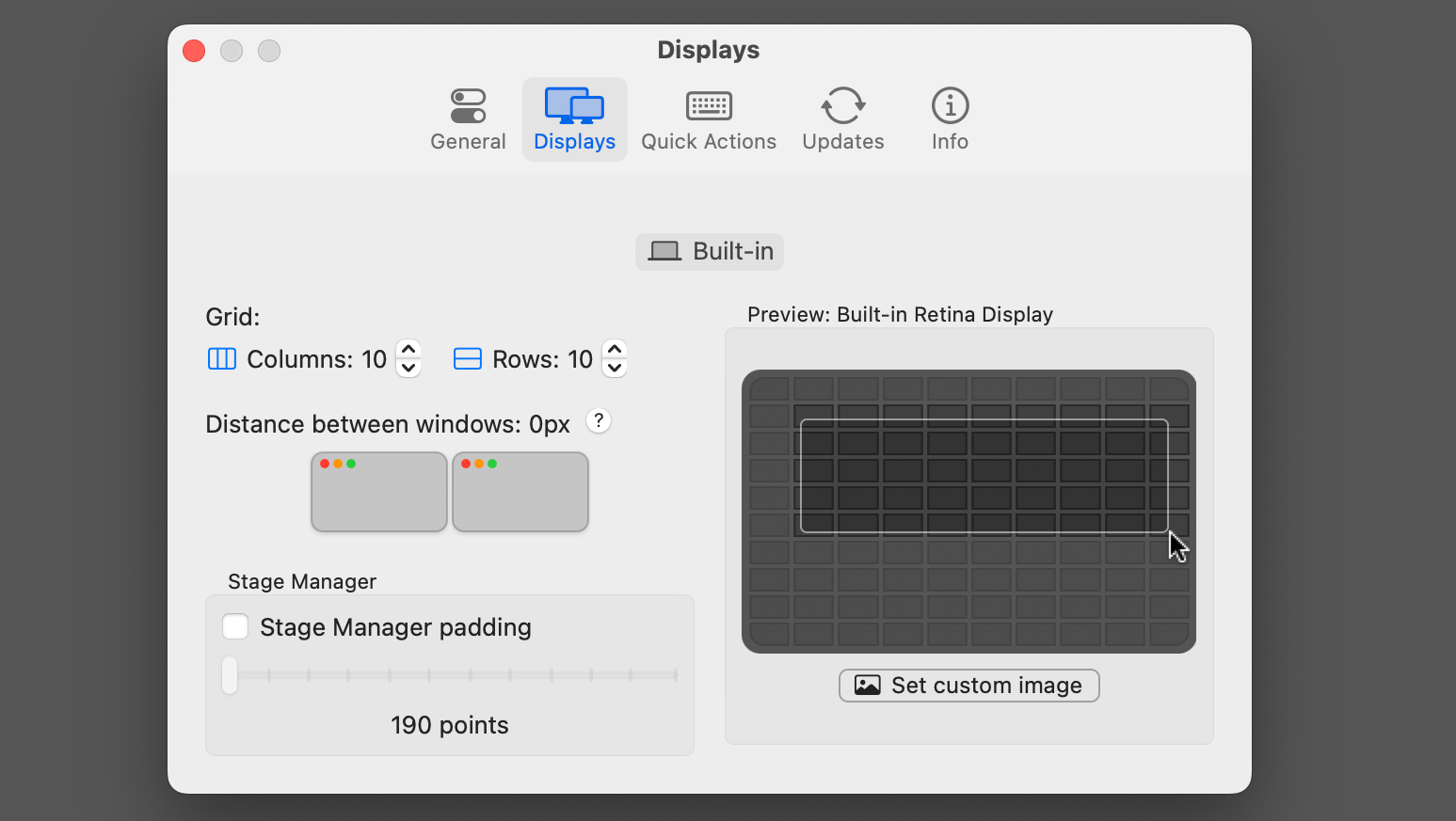 Gestion des fenêtres sur Mac : Oubliez les limitations d'Apple avec ces 5 applications ! 🚀🔥 11 Définition de la taille de la grille dans Lasso.