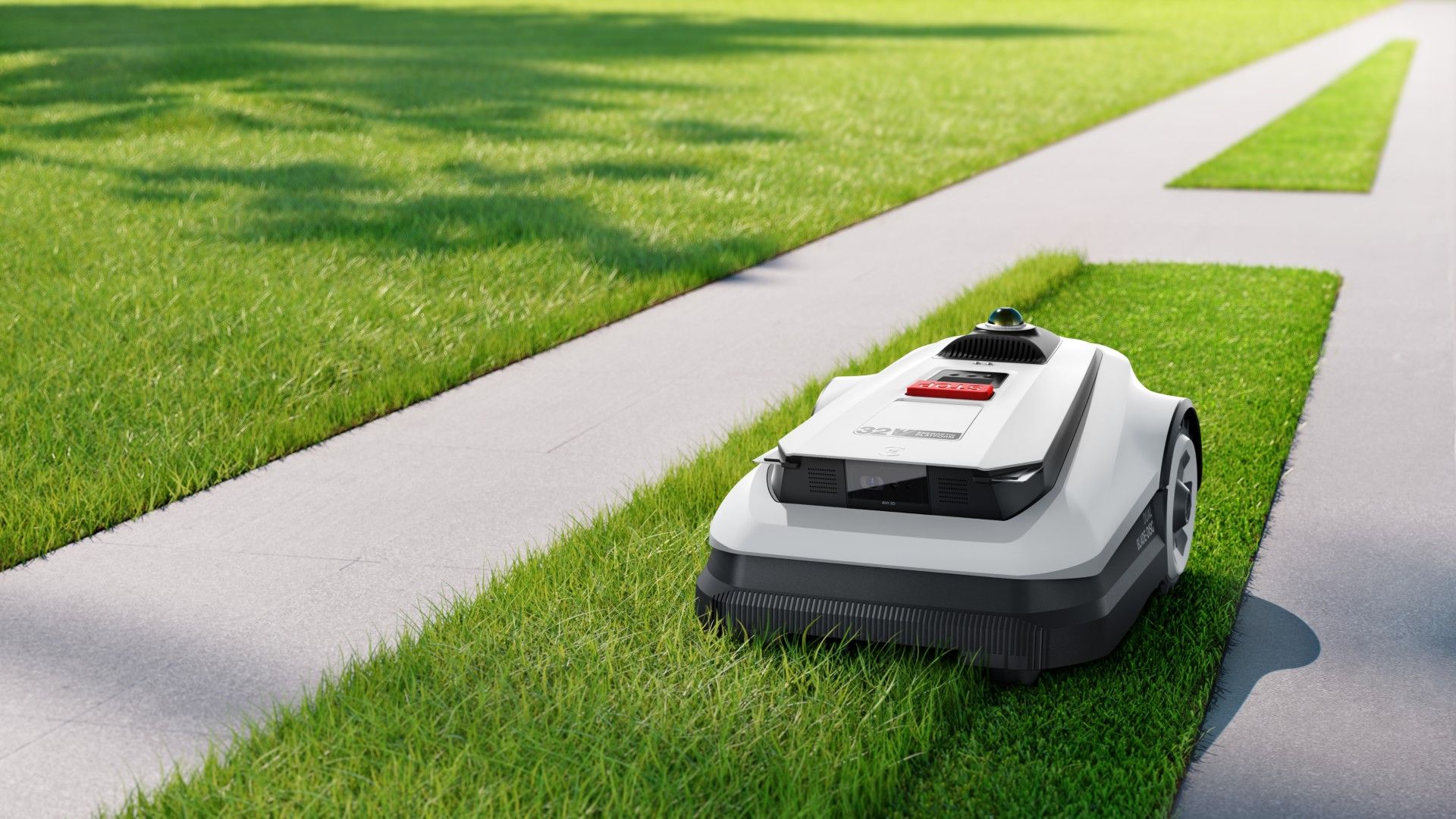 ECOVACS GOAT A1-3000 robotic lawnmower mowing the grass