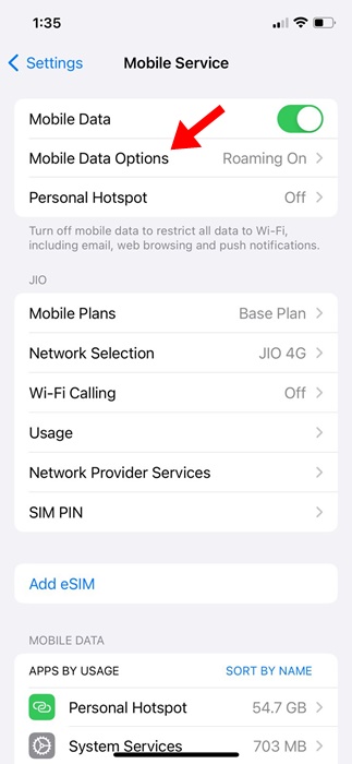 Services mobiles