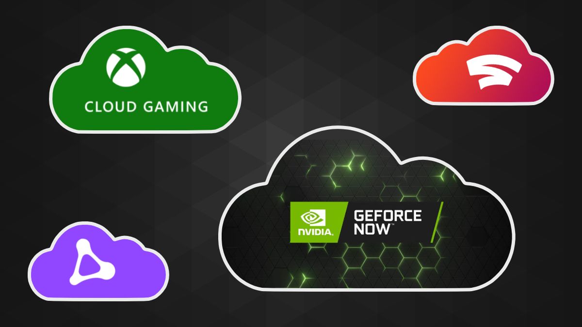 Hidden Costs of Owning a Chromebook: Don't Buy Before You Read This! ⚠️ 12 Logos of cloud gaming platforms, including NVIDIA GeForce Now, Xbox Cloud Gaming, Google Stadia, and Amazon Luna.