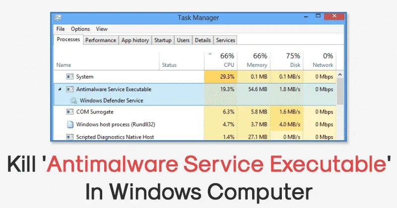 Antimalware Service Executable'ı 5 adımda nasıl devre dışı bırakılır