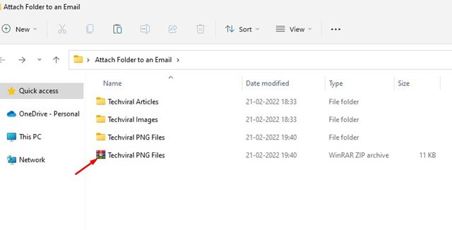 przekonwertuj folder do pliku ZIP