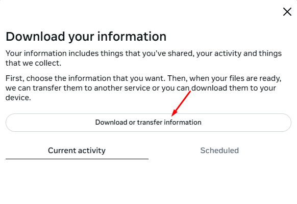 Télécharger ou transférer des informations