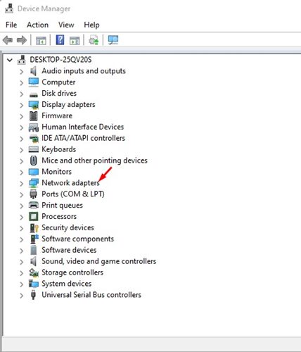 Expand Network Adapters