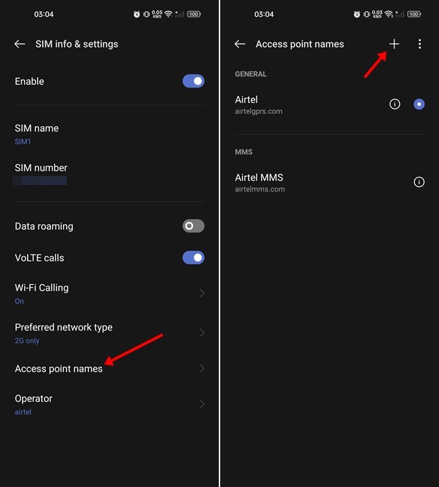 Cambiar configuración de APN en Android