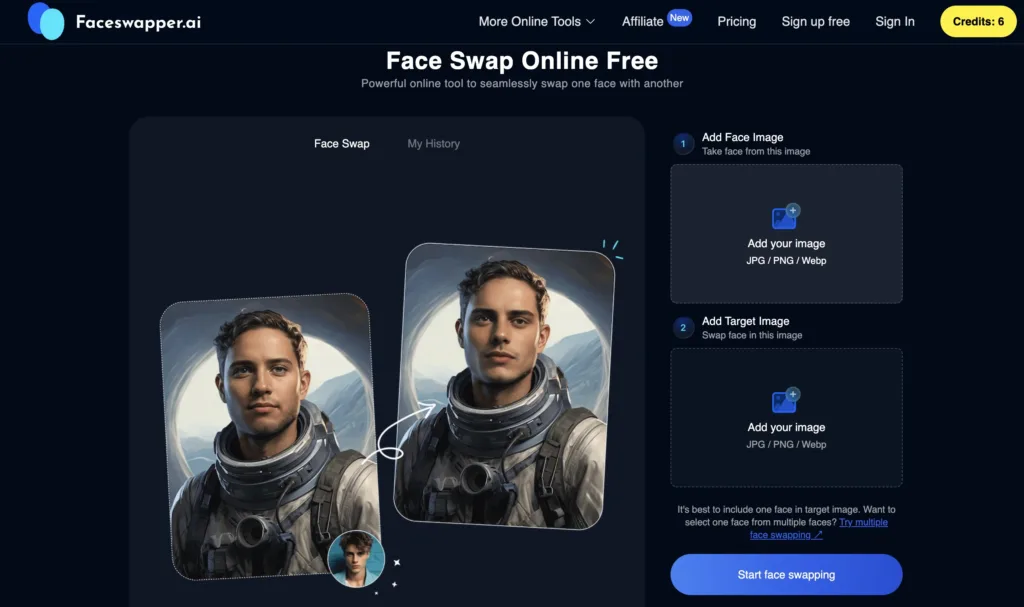 Beste AI Face Swap Tools: Kostenlose und einfache Testversion 🚀✨ 98 Face Swap durch KI-technologische Entwicklung oder Risiken.webp