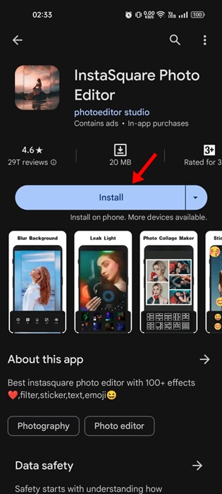 InstaSquare Photo Editor