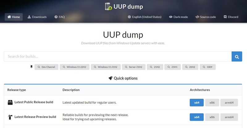 UUP Dump descargar windows 11 iso