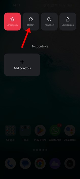 Androidスマートフォンを再起動する