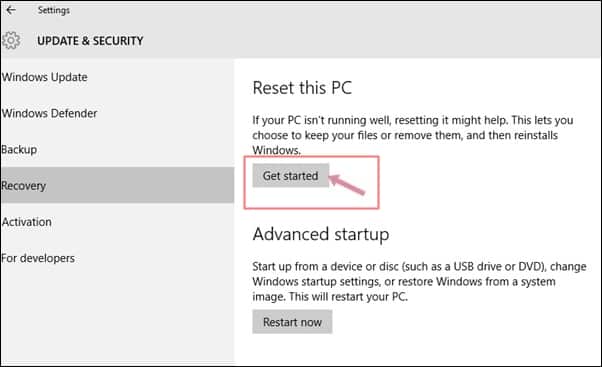 Restablecer este PC