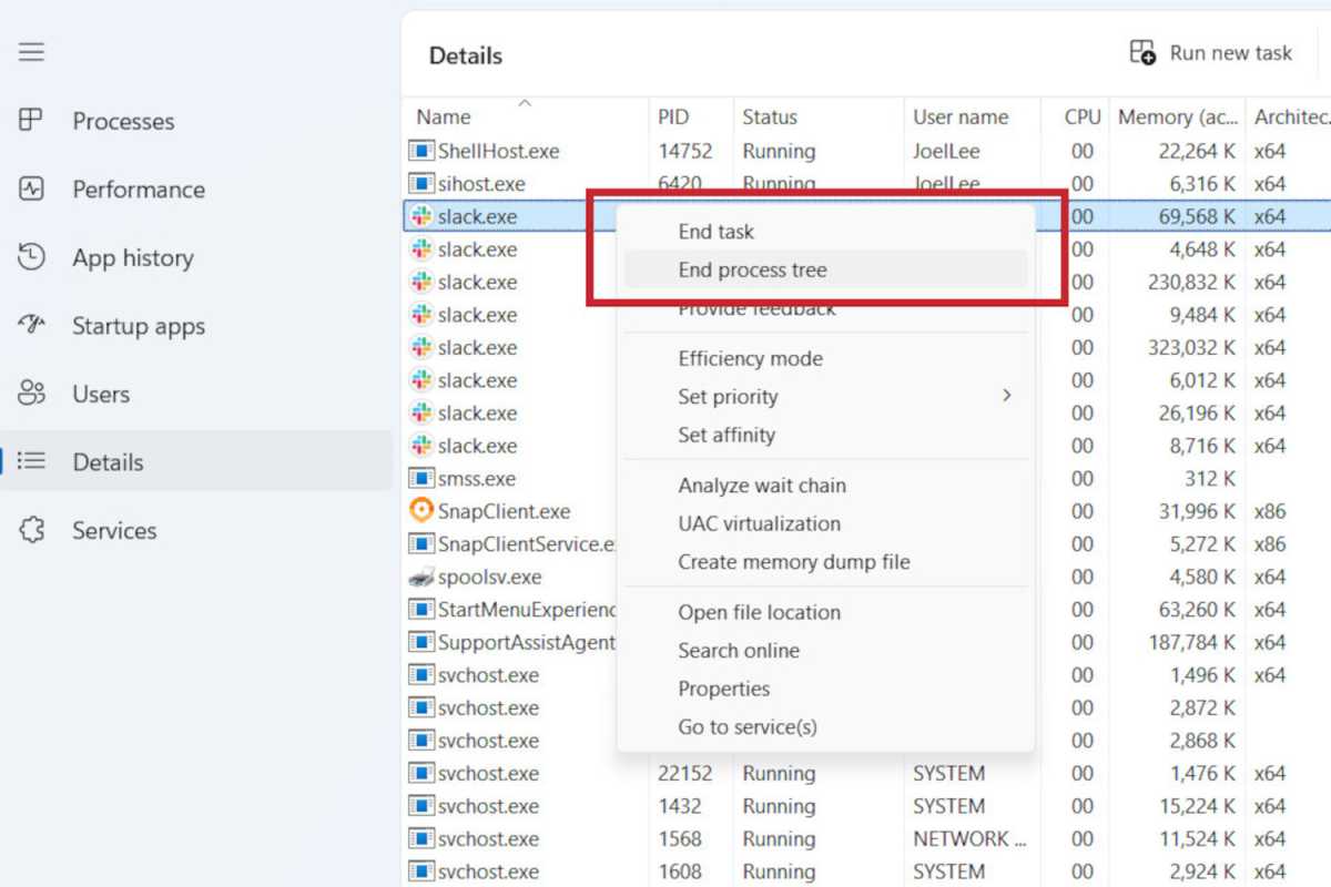 Görev Yöneticisi'ni Optimize Etme: Bugün Uzman Olmak İçin Kısayollar ve Püf Noktaları ⚡👨💻 22 Captura de pantalla del Administrador de tareas finalizando un proceso
