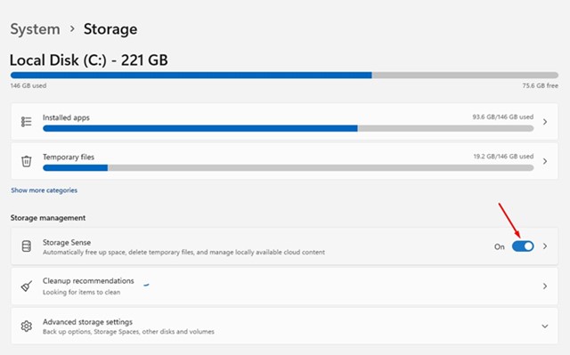 Storage Sense