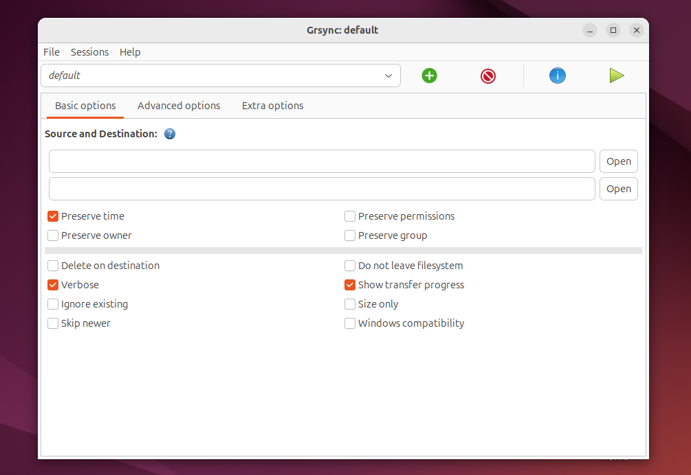 사용자 경험을 향상시키는 Ubuntu 설정: 7가지 비밀 배우기 23 Un ejemplo de Grsync, una herramienta de copia de seguridad en Linux.