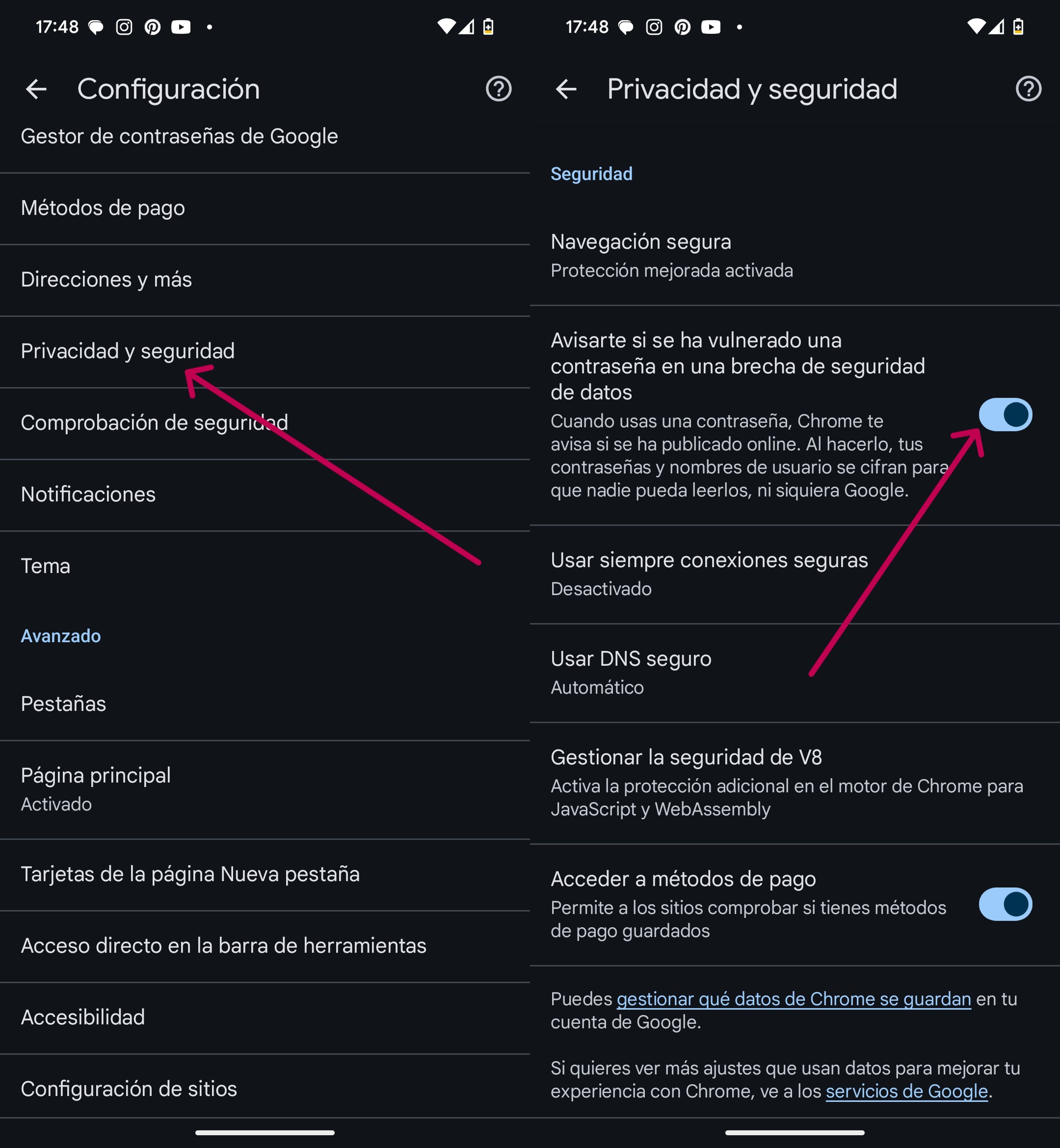 Google Chrome on Android and Security: 3 Settings That Save Your Data 🔒🚀 7 Compromised Password Alerts in Google Chrome