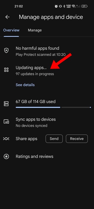 Actualizando Apps