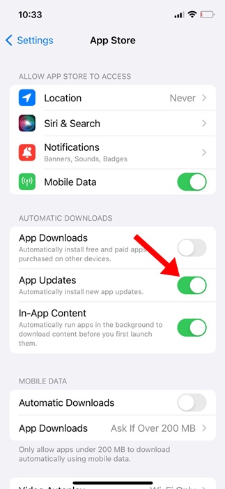 App updates