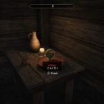 Cómo vender objetos robados Oblivion Remastered - Captura de Oblivion Remastered mostrando la opción "Steal" sobre una lechuga en una mesa; guía para vender objetos robados a peristas del Gremio de Ladrones.