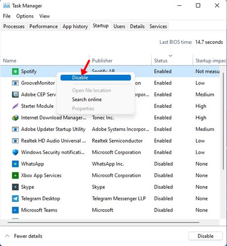 Disabilitare i programmi all'avvio di Windows