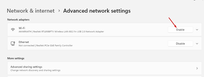 Wifi verbonden maar geen internet: 4 stappen nu ⚠️✅ 23 Knop om WiFi-netwerkadapter te activeren