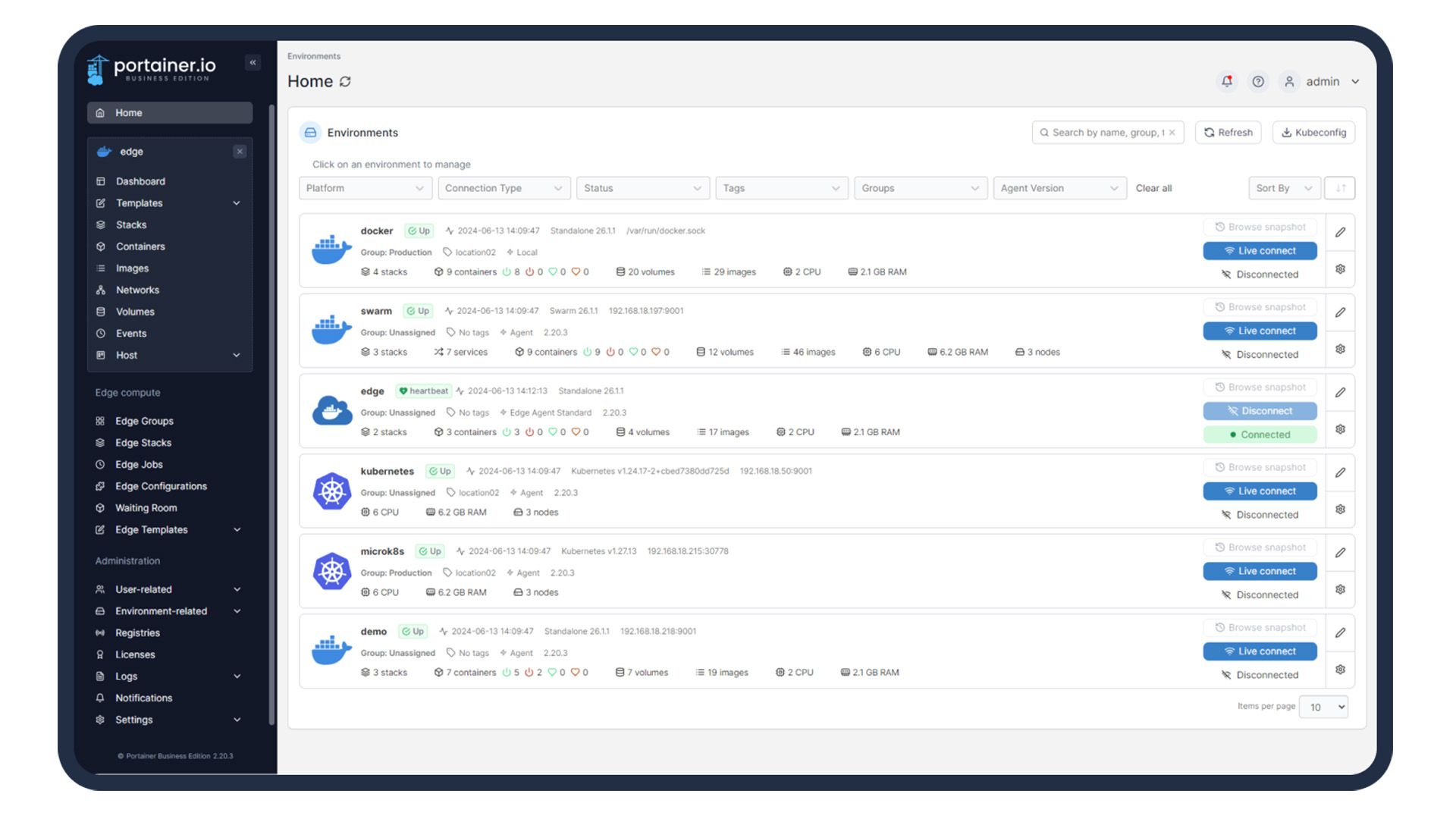 Servidor Headless: +Rendimiento en 3 pasos, sin monitor 🚀 18 Dashboard web de Portainer para administración de contenedores Docker.