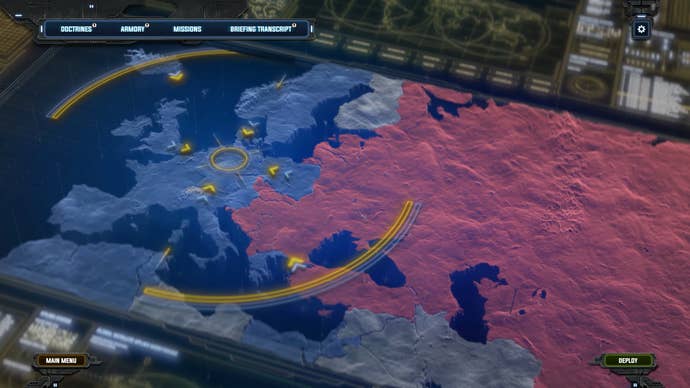 Reseña Tempest Rising: ¡RTS clásico revive con 22 misiones! 🔥 12 Pantalla de mapa estratégico en Tempest Rising