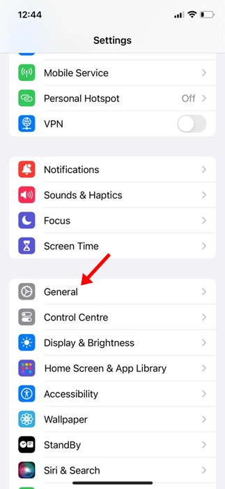 iPhone Wi-Fi'ye bağlanmıyor mu? 2 dakikalık çözüm 🔧 26 Ayarlardaki Genel Seçenek