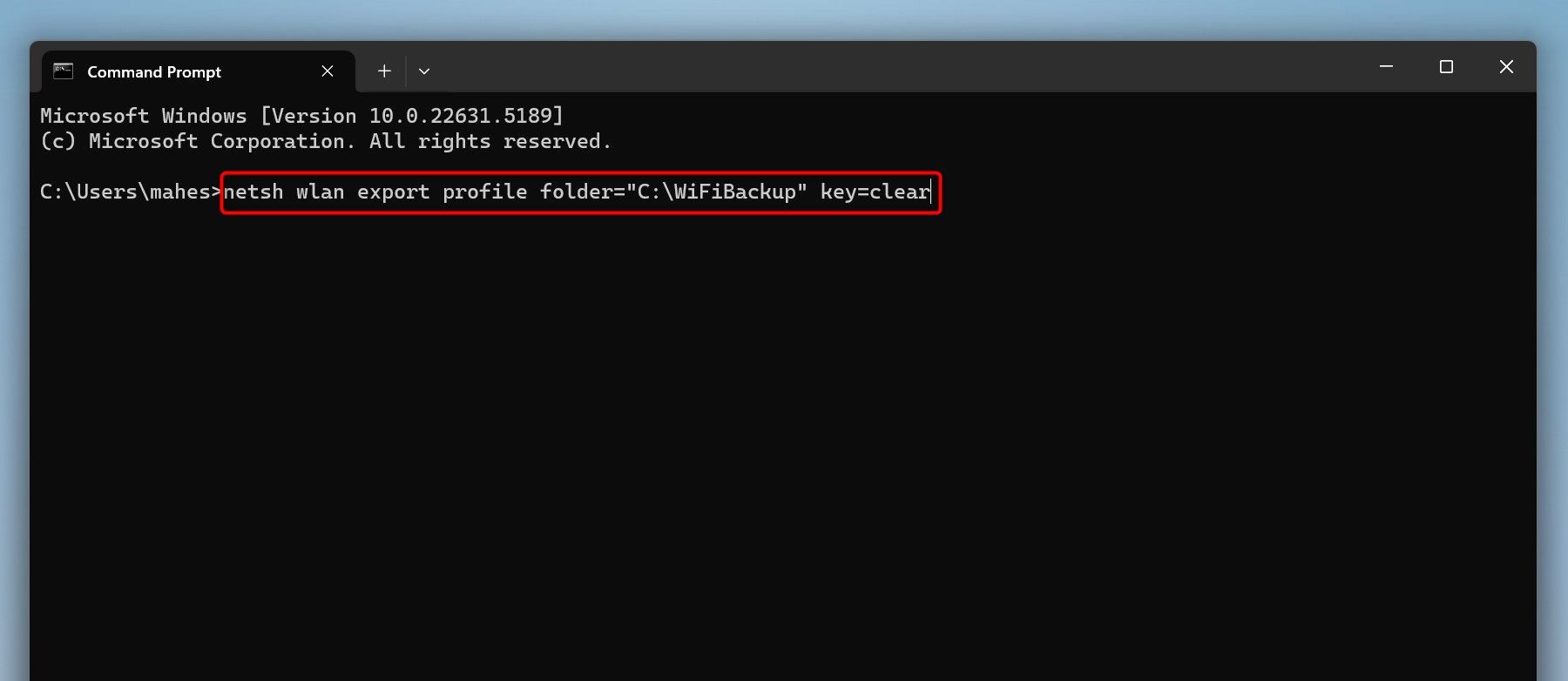 Windows 11'de Ağ Ayarlarını Sıfırlama: Yeniden Bağlanmak İçin Hızlı Adımlar 📶⚡ 14 Windows 11 CMD konsolunda Wi-Fi ağlarını dışa aktarma komutu