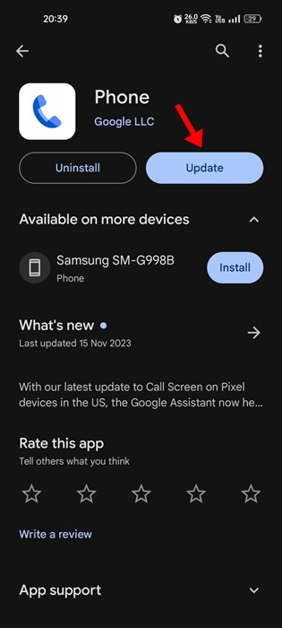 installer les mises à jour en attente