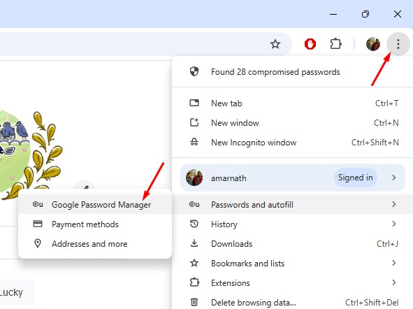 Gestor de Contraseñas de Google