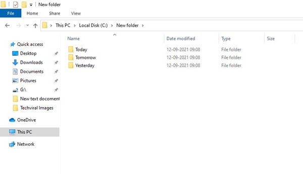 Carpetas creadas en el directorio Windows