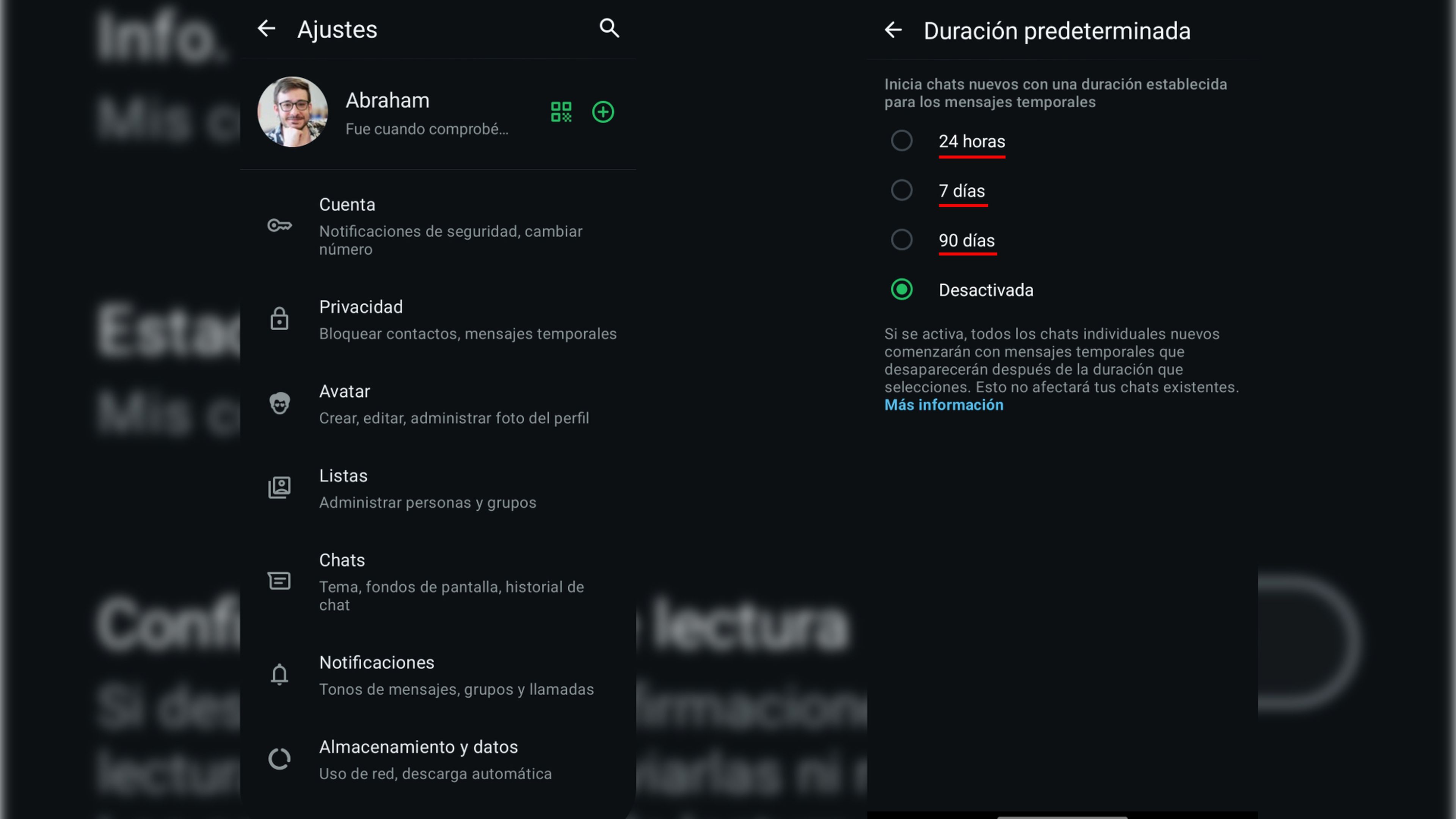 Blindar WhatsApp: 5 pasos rápidos para no ser espiado 🔒 9 Configurar mensajes temporales en WhatsApp para eliminar chats automáticamente