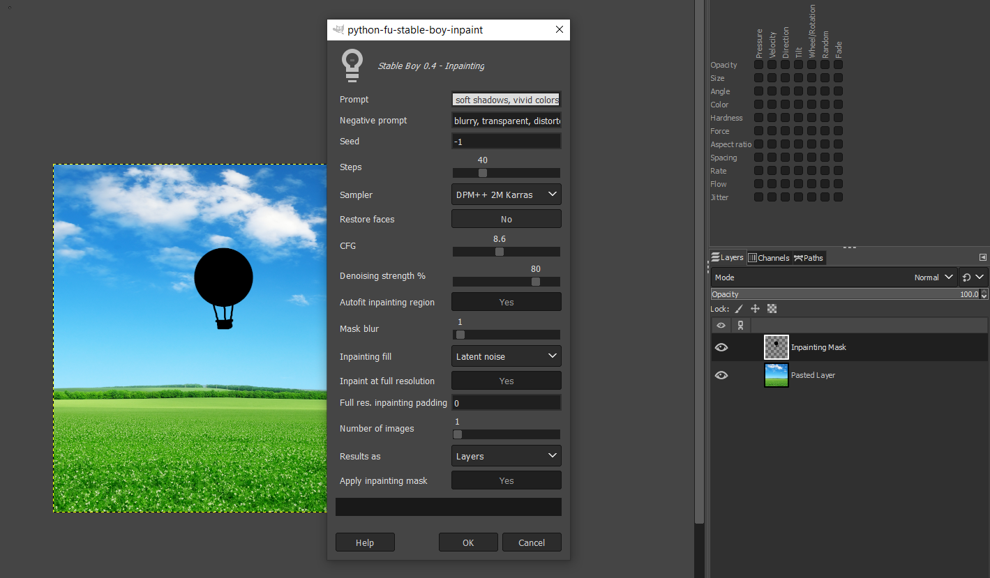 GIMP Stable Boy: evita Adobe e crea magia gratuitamente 💥🚀 25 Configurazione ottimale per la generazione di AI in GIMP con Stable Boy