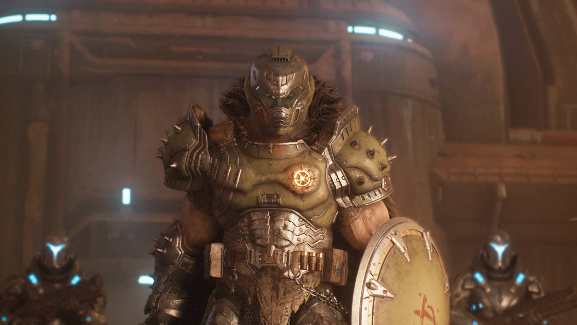 Палач Рока и Стражи сражаются в Doom: The Dark Ages