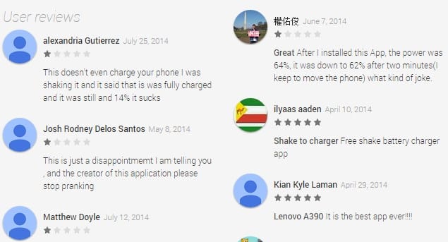 Google Play'deki kullanıcı yorumları ve derecelendirmeleri