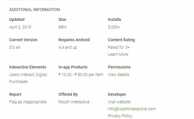 Uygulamanın Google Play'de talep ettiği izinler